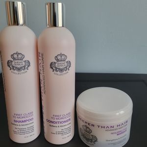 Deeper than hair shampoo,conditioner and masque